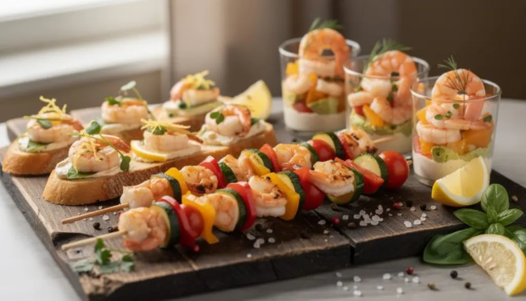 découvrez comment sublimer votre apéritif avec des brochettes, tartines et verrines à base de crevettes raffinées et gourmandes, pour des bouchées élégantes et savoureuses.