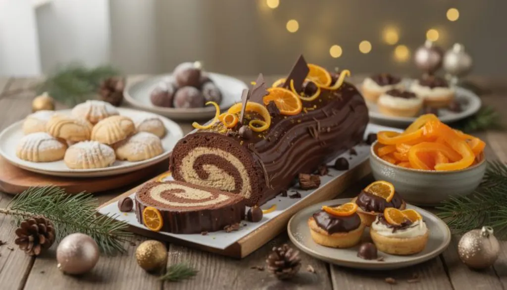 découvrez notre bûche roulée chocolat‑clémentine, un délicieux équilibre entre moelleux, fraîcheur des agrumes et élégance, pour sublimer vos fêtes de noël et créer des souvenirs gourmands inoubliables.
