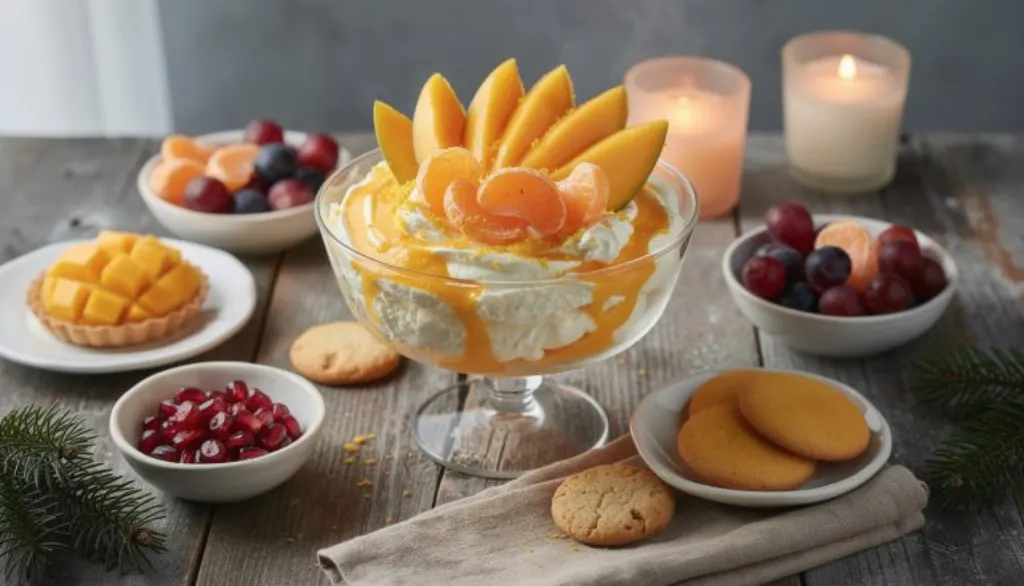 savourez notre yaourt glacé mangue-clémentine, un dessert hivernal fruité et rafraîchissant, prêt en 5 minutes pour vous réchauffer avec douceur.