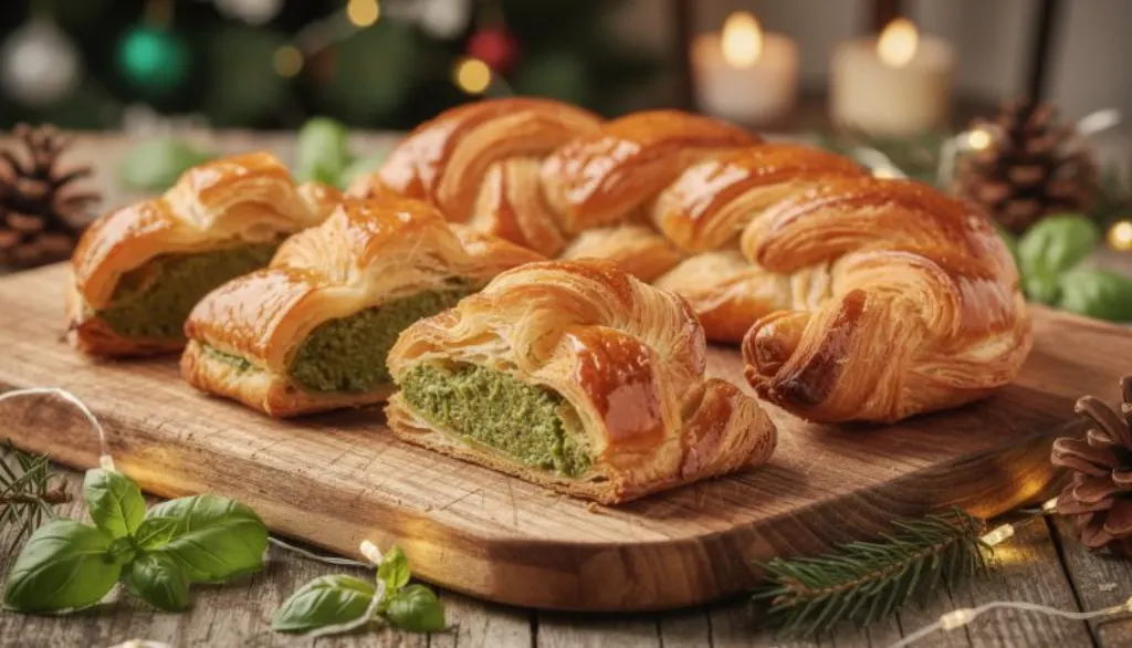 découvrez la recette feuilletée ultra-croustillante mêlant deux pâtes, un pesto savoureux et une torsade enchantée pour conserver toute la magie de noël à chaque bouchée.