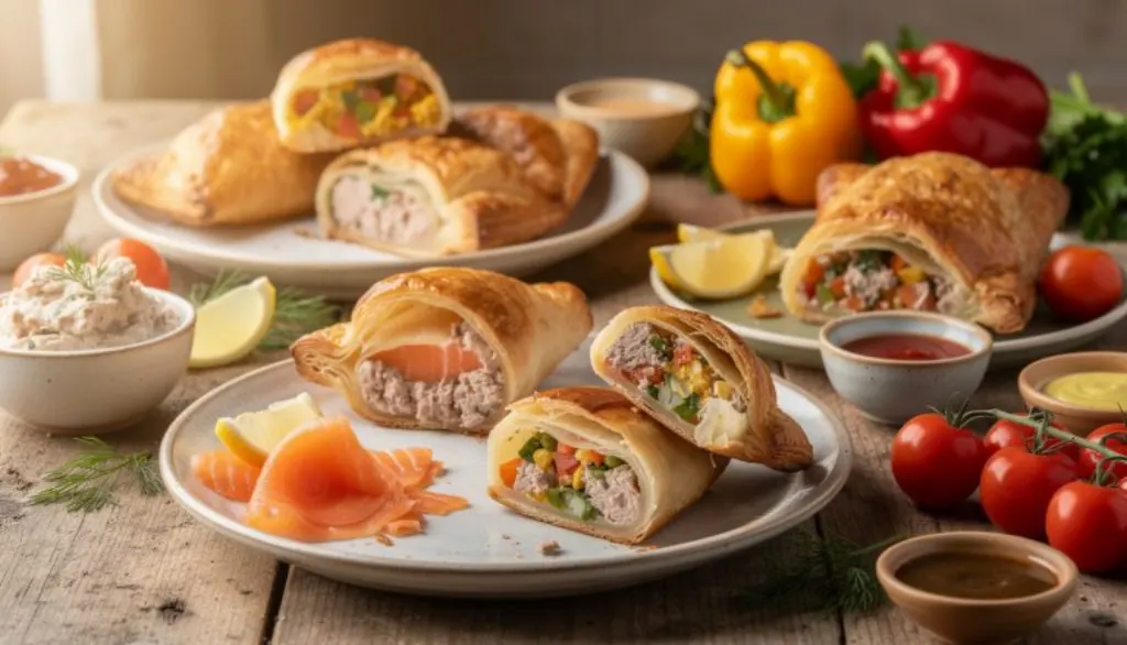 découvrez nos feuilletés express aux saveurs variées : thon, saumon ou légumes. faciles à personnaliser selon vos envies, parfaits pour un apéritif gourmand et rapide.