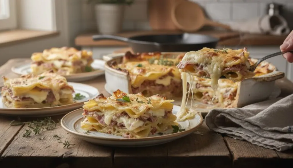 découvrez notre recette de lasagnes gourmandes et réconfortantes pour sublimer vos restes de raclette avec un gratin ultra fondant et savoureux, idéal pour un repas convivial.