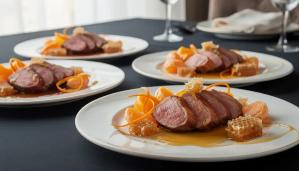 découvrez notre magret de canard à l’orange revisité, mariant le zeste frais, la douceur de la clémentine et le miel pour un plat fondant et surprenant, parfait pour émerveiller vos papilles.