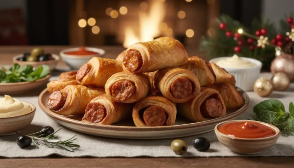 découvrez les roulés au chorizo, un apéritif croustillant et savoureux, parfait pour un noël gourmand et plein de saveurs.