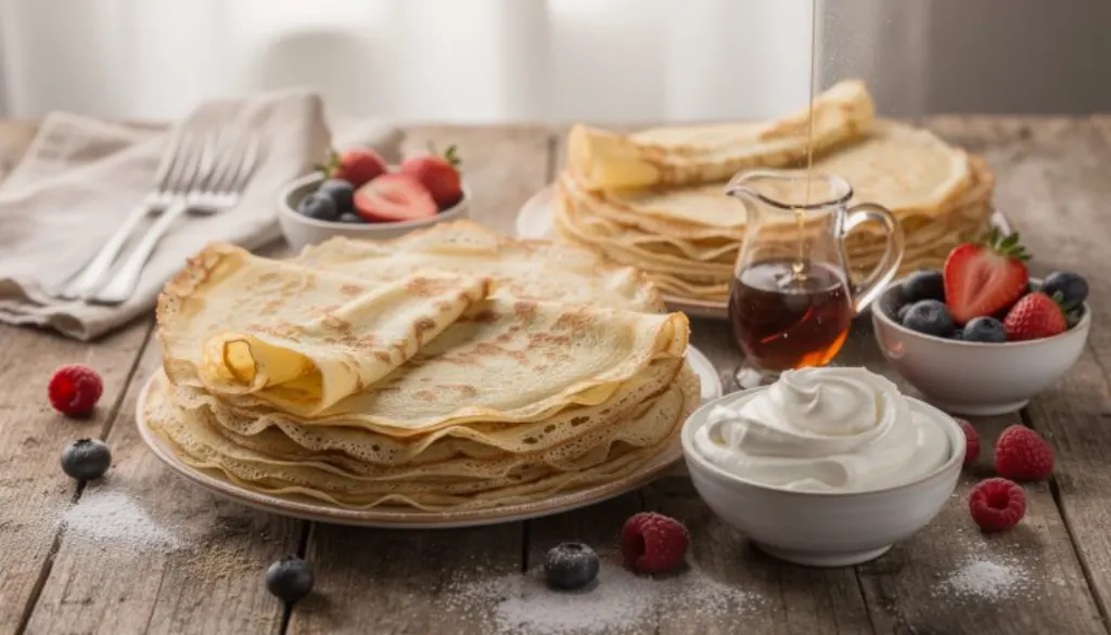 découvrez nos crêpes maison moelleuses et dorées, idéales pour partager un moment complice et réconfortant à chaque repas.