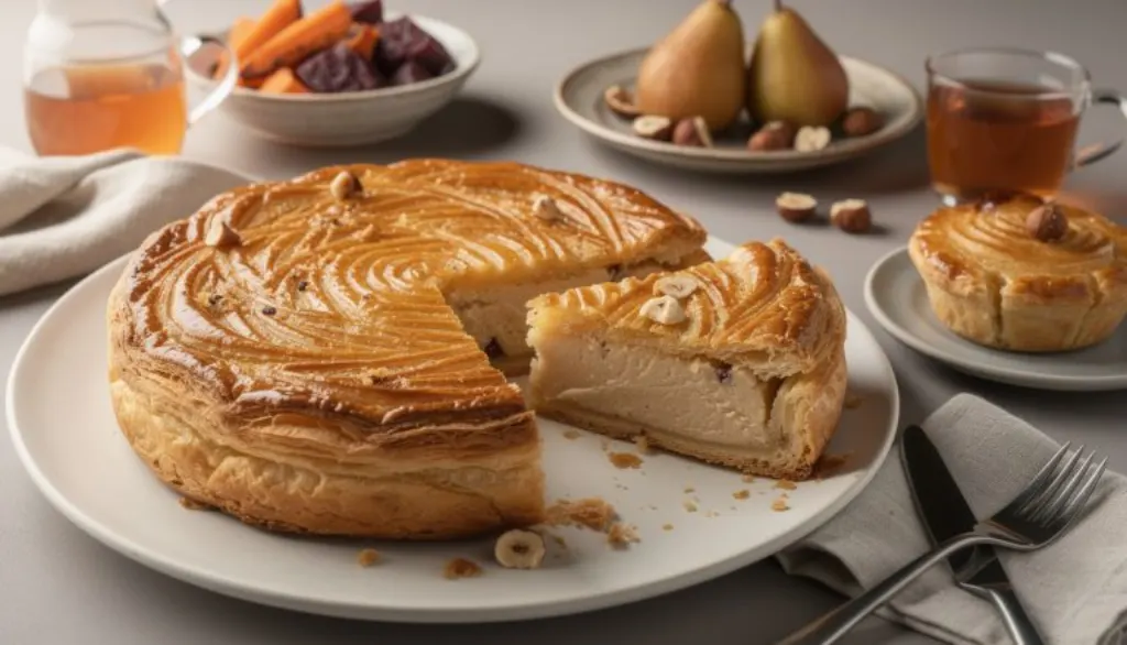 découvrez la galette des rois parfaite : un feuilletage doré et croustillant, une frangipane onctueuse aux saveurs de noisette torréfiée, pour une dégustation irrésistible en janvier.