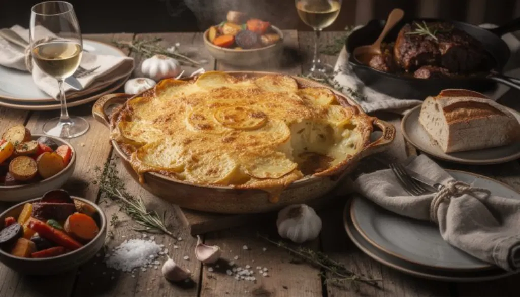 découvrez notre recette de gratin dauphinois au comté, une douceur fondante parfaite pour réchauffer vos soirées d’hiver en famille ou entre amis dans une ambiance conviviale.