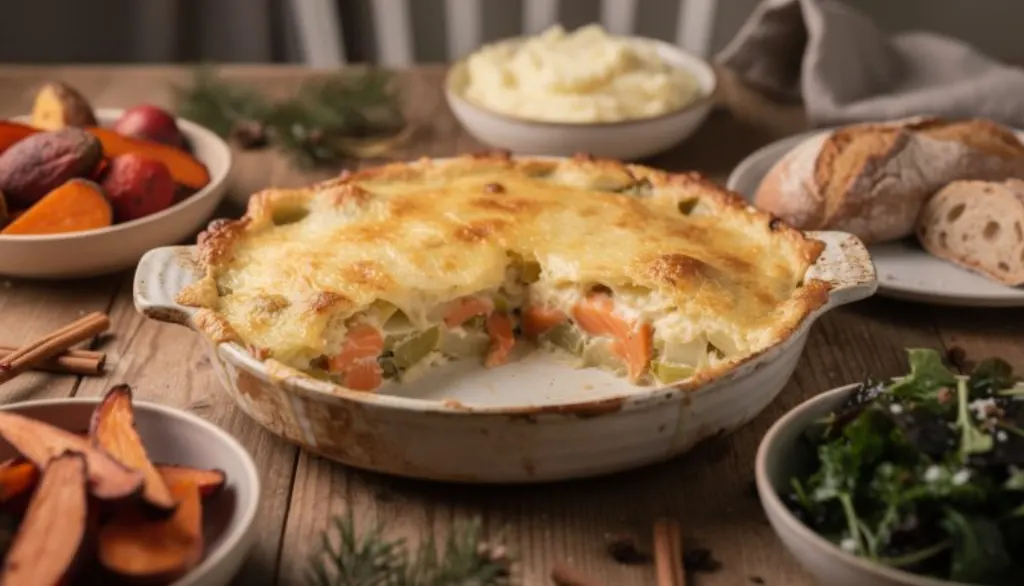 découvrez notre gratin onctueux aux poireaux et saumon fumé, une recette délicieuse et réconfortante idéale pour les soirées d'hiver. facile à préparer, ce plat savoureux réchauffera vos repas avec douceur et gourmandise.
