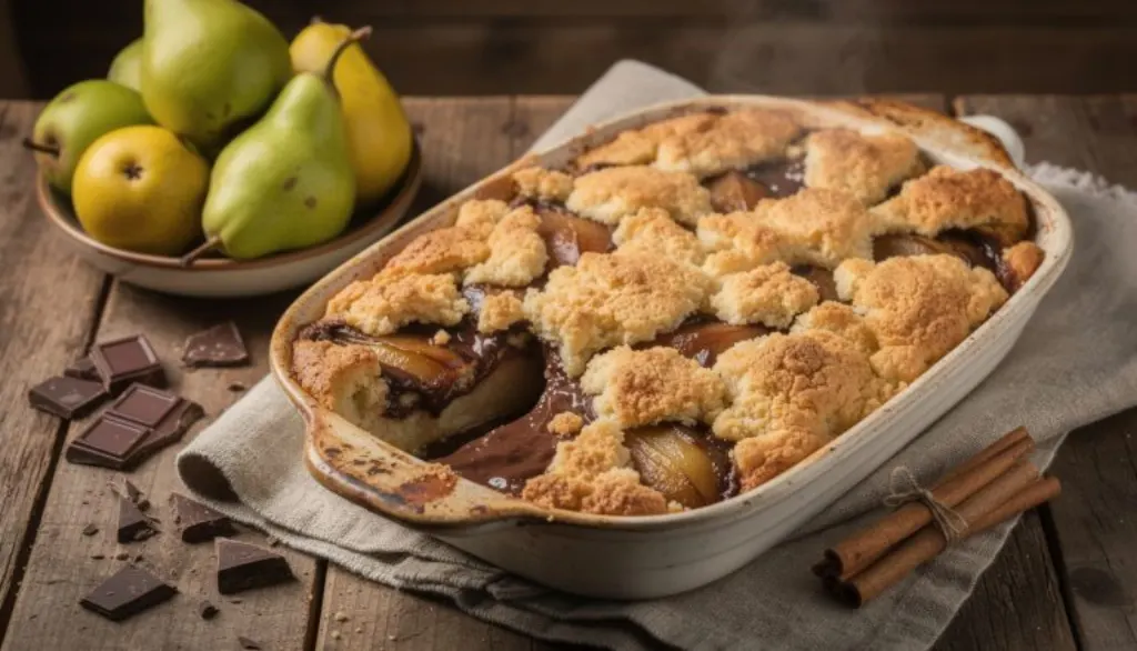 découvrez notre crumble poires‑chocolat fondant, un dessert d’hiver réconfortant inspiré des recettes traditionnelles de grand-mère, parfait pour réchauffer vos soirées.