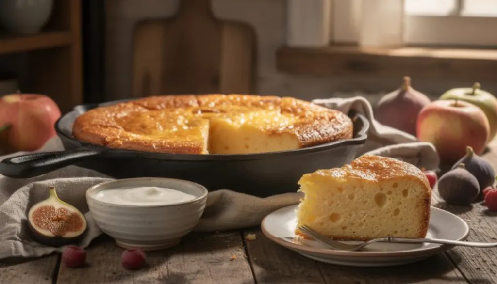 découvrez le secret du gâteau au yaourt cuit à la poêle selon la recette de grand-mère, pour une texture dorée et fondante, incomparable à celle de votre four.