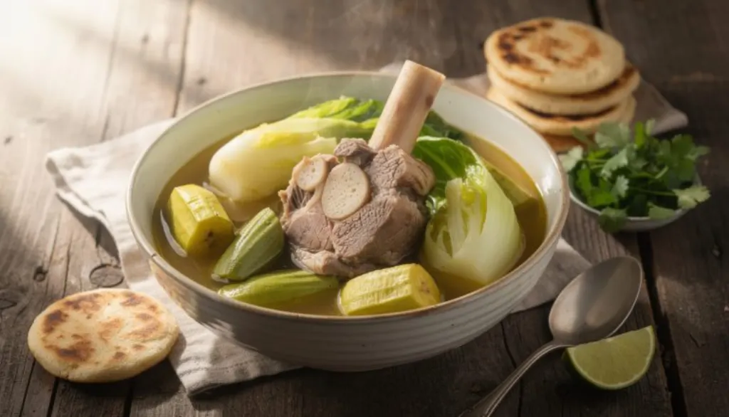 découvrez le pot-au-feu vénézuélien d’hiver, un plat détox alliant la douceur des bananes vertes, la tendreté du jarret de veau et la fraîcheur des choux pour réchauffer vos repas.