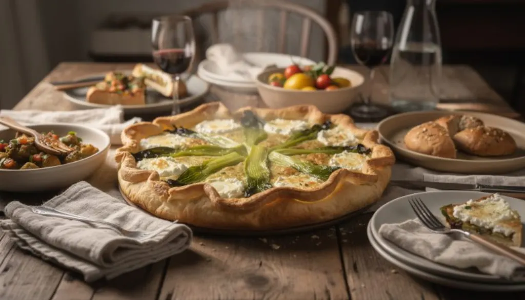 découvrez une recette simple et délicieuse de tarte fondante aux poireaux et chèvre, parfaite pour un dîner d'hiver spontané en famille qui réchauffe les cœurs.