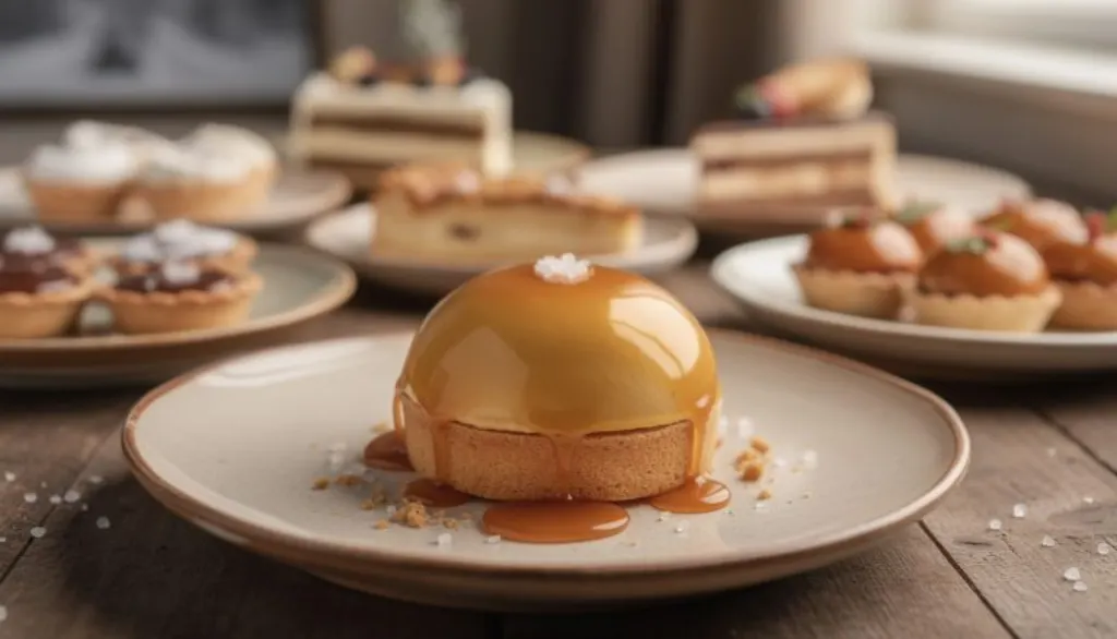 savourez un dôme onctueux banane-caramel sur un lit de biscuit croustillant, la douceur parfaite pour réchauffer vos journées froides de janvier.