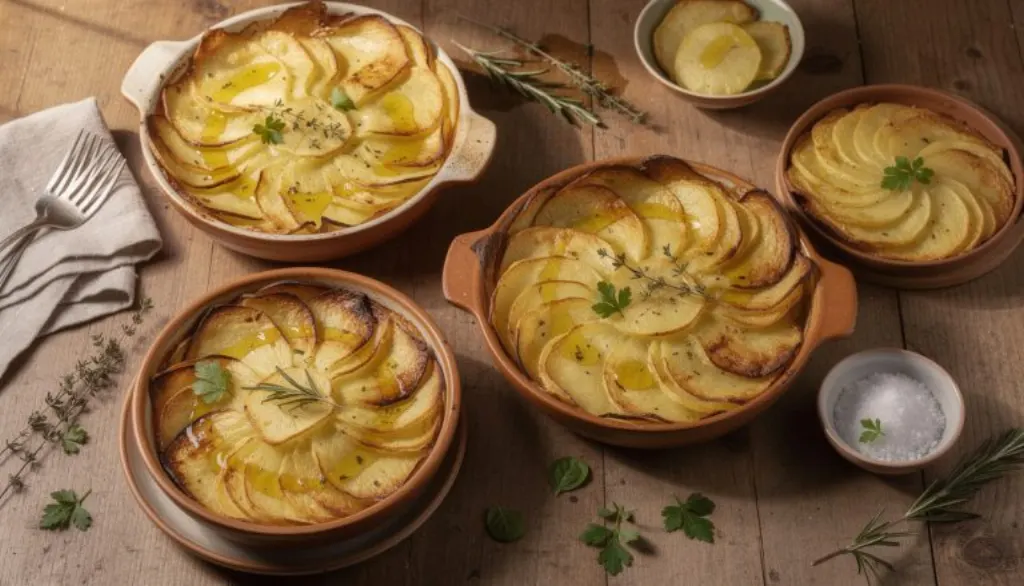 découvrez un gratin d’hiver savoureux avec des pommes de terre fondantes, sans crème ni fromage, pour un réconfort naturel et authentique.