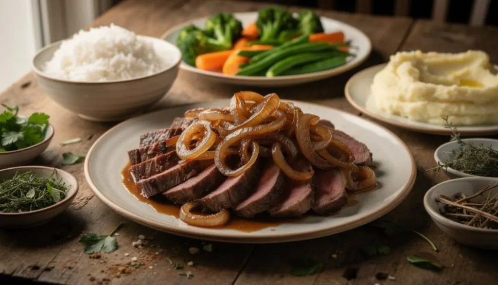 découvrez comment sublimer votre dîner avec notre recette de bœuf aux oignons caramélisés, une astuce cuisson simple et savoureuse qui transformera vos repas quotidiens.