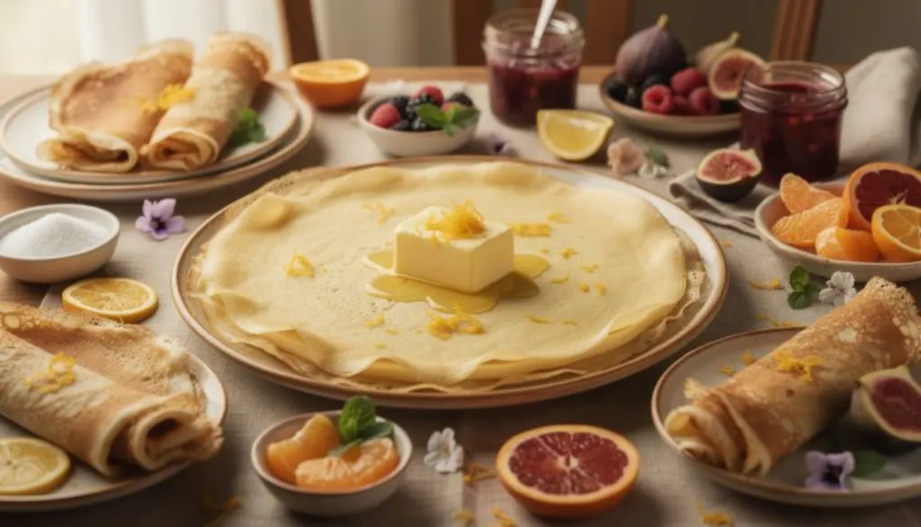 découvrez la crêpe onctueuse au beurre aux zestes d'agrumes de cyril lignac, un dessert émouvant parfait pour célébrer la chandeleur avec gourmandise et élégance.