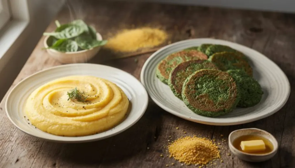 découvrez comment sublimer la polenta traditionnelle en savoureuses galettes d'épinards, une recette gourmande et originale qui transformera vos repas.