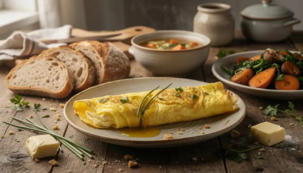 découvrez notre recette simple et rapide d'omelette au beurre normand, idéale pour réchauffer vos journées d'hiver avec une saveur authentique et gourmande.