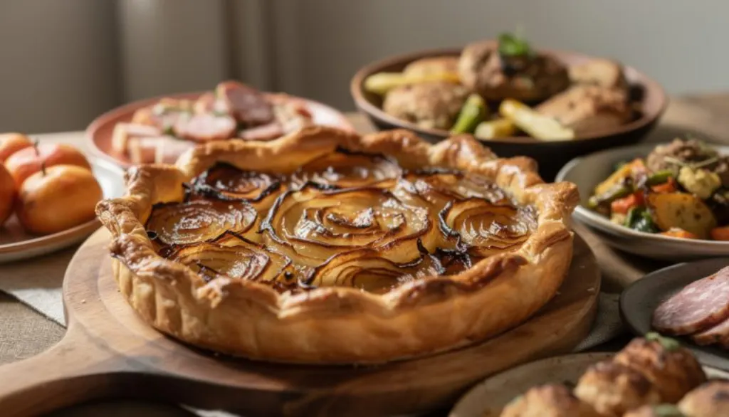 découvrez la tarte alsacienne aux oignons confits : le secret du détail en service qui sublime chaque bouchée pour une expérience gustative authentique et raffinée.