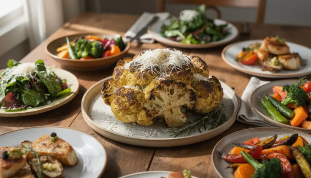 découvrez la recette facile du chou-fleur rôti au pecorino et poivre, un plat savoureux qui impressionnera vos convives en toute simplicité.