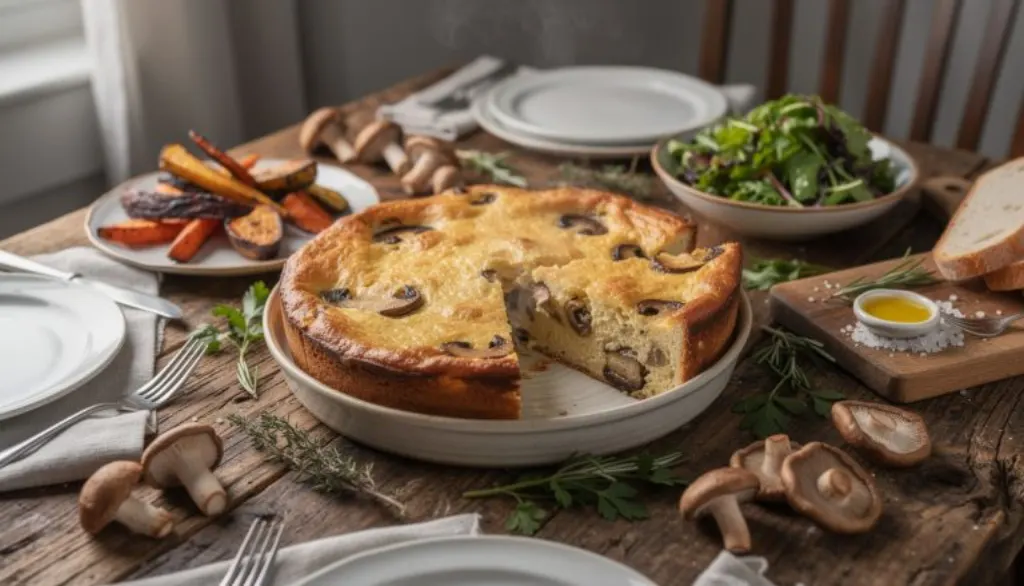 découvrez notre clafoutis salé aux champignons, une recette dorée et fondante, parfaite pour sublimer vos dîners avec une douceur savoureuse et gourmande.