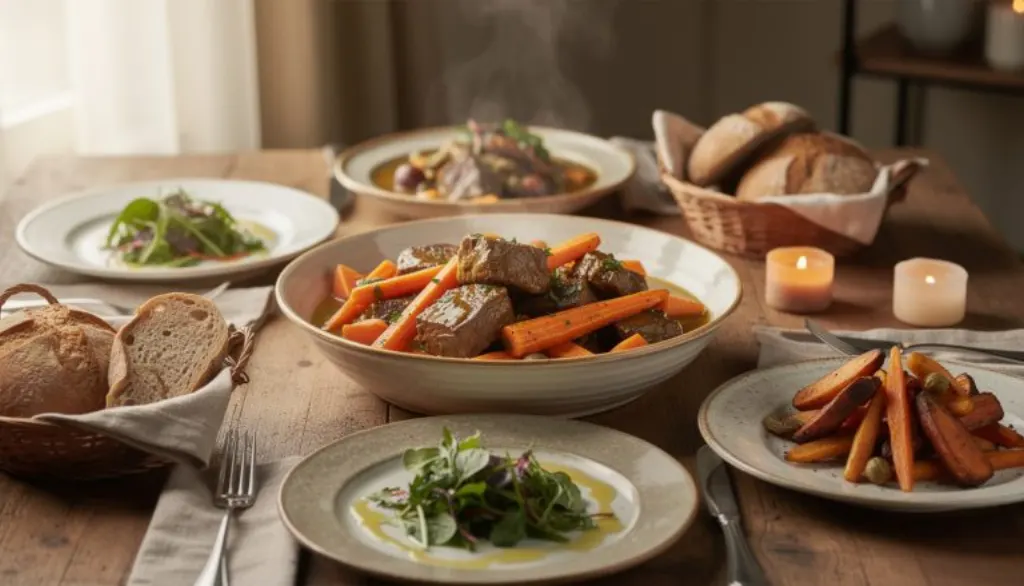 découvrez notre ragoût de mouton revisité avec des carottes éclatantes, une sauce dorée savoureuse et une viande fondante, parfait pour une soirée inoubliable en famille ou entre amis.