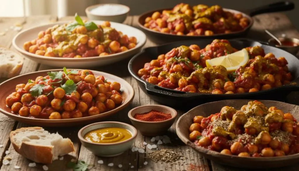 découvrez comment sublimer vos plats avec des pois chiches savoureux à la tomate et à la moutarde forte, pour des recettes de placard simples et délicieuses.